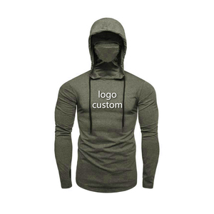 Sweat-shirt à capuche pour homme, coupe ajustée, manches longues, logo personnalisé, respirant, en polyester tricoté, décontracté, pour l'automne - Product Image 4