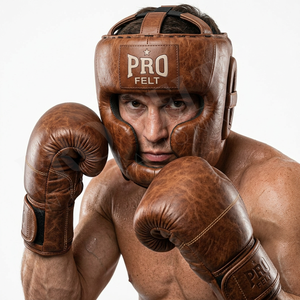 Hot Sale Customized Embroidery Logo Leather Boxing <b>Head</b> Guard Full Face Protection MMA <b>Training</b> Sparring Gear Competition Pads - Product Image 3
