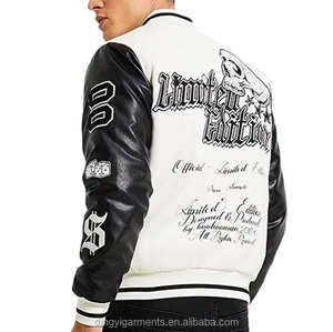 Veste d'hiver pour homme XS, style streetwear, en cuir véritable et toile, écologique, respirante, coupe-vent, légère, à fermeture frontale - Product Image 3