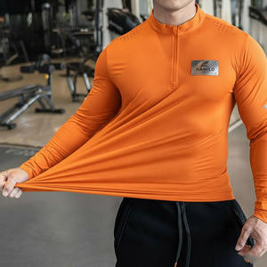 เสื้อคอมเพรสชั่นคุณภาพสูง ระบายอากาศได้ดี สำหรับผู้ชาย ปี 2024  รับสกรีนโลโก้  ลายเรียบง่าย แขนยาว คอกลม - Product Image 4