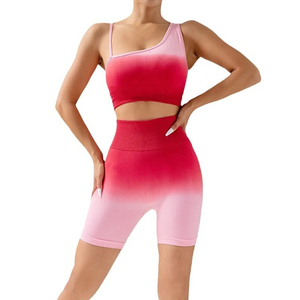 Ensemble de sport côtelé pour femme : soutien-gorge et short taille haute, tenue d'entraînement douce et extensible pour le fitness, le yoga et la gym - Product Image 3
