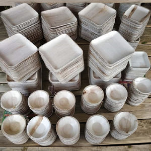 ชุดภาชนะใส่อาหารใบปาล์มแบบย่อยสลายได้จานอาหาร7/10/12นิ้วสำหรับงานแต่งงานและงานปาร์ตี้ - Product Image 1