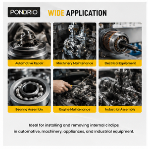 Pince à sertir métrique robuste PONDRIO en acier à longue poignée avec mâchoire de coupe <span class=keywords><strong>diagonale</strong></span> pour circlip, personnalisation OEM - Product Image 3