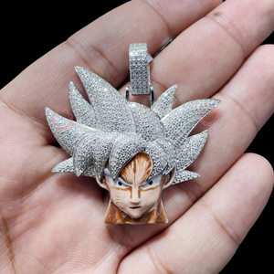 Collier unisexe plaqué or 18 carats avec pendentifs et breloques personnalisés Hip Hop, inspirés de l'anime, motif guerrier, bijoux raffinés - Product Image 1