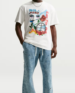 T-shirts Homme 2026 Nouveauté Tendance en Tissu Sergé 100% Polyester Col Rond Anti-Plis Imprimé Numérique Motif Uni Coupe Oversize - Product Image 2