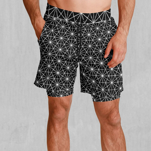Pantalones Cortos Deportivos Sublimados para Hombre, de Secado Rápido, Impermeables por Delante, con Cordón Ajustable, Transpirables, para Uso Diario - Product Image 1