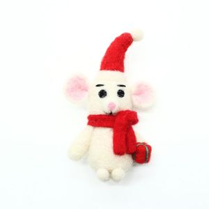 Handmade Felt <b>Mouse</b> Christmas Ornament DIY Tabletop Hanging Decoration Custom Design Holiday Tree Decoration - Product Image 2