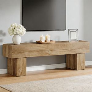 Farmhouse Style TV Stand Media <b>Console</b> <b>Table</b> with <b>Storage</b> Desk for Sofa & Entrance Unique Design - Product Image 2