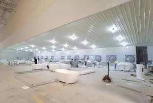 Bañera de Hidromasaje Rectangular Independiente Tradicional de Piedra Artificial Ecológica de 1.6m con Desagüe, Superficie Sólida de Lujo para Interiores - Product Image 5