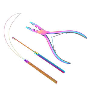 Kit de Herramientas para Extensiones de Cabello de Acero Inoxidable Duradero de Alta Calidad Personalizado, Juego de Pinzas Profesionales para Uso en Salón y en Casa - Product Image 5