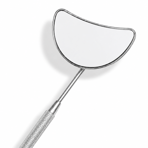 Espejo de Maquillaje de Bolsillo Portátil de Acero Inoxidable con Forma de Luna, Aumento 3X, Acabado Plateado de una Sola Cara - Product Image 2