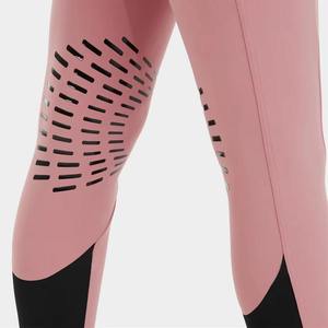 Pantalon d'équitation taille haute pour femme, rose, long, respirant, en spandex et nylon, avec poches et ceinture 2026 - Product Image 4