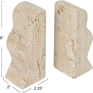 Sujetalibros Decorativos de Metal Fundido con Forma de Flecha, Juego de 2 Sujetalibros de Metal Bañados en Oro - Product Image 3