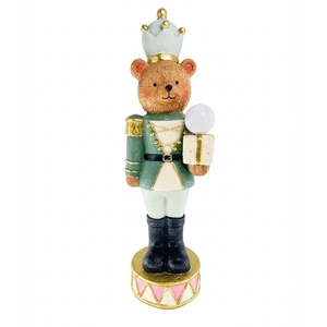 Décorations de Noël en gros : <span class=keywords><strong>Grande</strong></span> statue <span class=keywords><strong>Casse</strong></span>-<span class=keywords><strong>Noisette</strong></span> Ours en Peluche de 32 pouces en magnésia avec lumière LED cadeau - Product Image 3