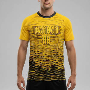 Maillot de football inspiré des jours de match, à manches courtes, avec contrôle de l'humidité et mouvements flexibles pour les joueurs masculins - Product Image 3