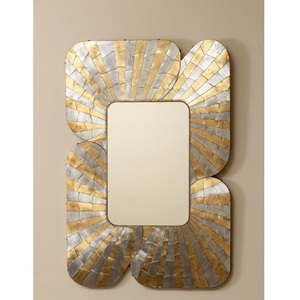 Espejo de pared con diseño Leave, decoración para el hogar, diseño clásico y moderno para interiores, espejo con múltiples acabados. - Product Image 2