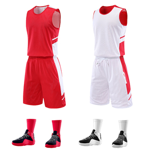 Maillot de basket-ball réversible personnalisable pour homme, 100% polyester, respirant, ensemble d'uniformes d'entraînement personnalisés, vêtements de sport de basket-ball - Product Image 3