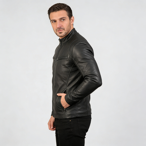 Chaqueta de Cuero para Hombre, Diseño Moderno, Nueva Colección, Chaqueta de Cuero PU, Chaqueta de Cuero Vacuno de Primera Calidad para Hombre, para Exteriores - Product Image 3