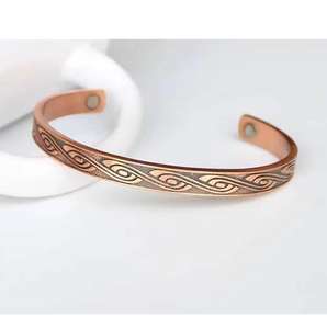 Pulsera de Cobre Hecha a Mano con Cable Magnético Ajustable para Alivio del Dolor Corporal, Se Adapta a la Mayoría de las Muñecas - Product Image 1