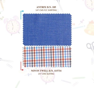 Custom Made 147 cm Wide Woven <b>Tartan</b> Checks and Plain Shirting Fabric <b>Material</b> for Boys Girls' Garments & Skirts for Uniforms - Product Image 1