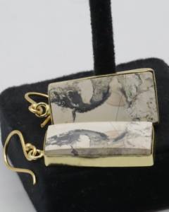 Pendientes de Aro de Ágata Natural con Plata Alemana – Joyería Artesanal de Aro con Piedras Preciosas para Mujer - Product Image 5