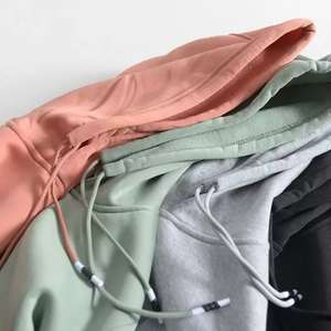 Sudadera con Capucha Unisex, Color Sólido, con Bolsillo, Manga Larga, Informal, Tejida, para Otoño, 100% Algodón, Felpa Francesa, Corte Regular - Product Image 5