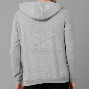 Servicio OEM al por mayor: Sudadera con capucha de media cremallera para hombre, diseño superior, ligera, de color liso - Product Image 3
