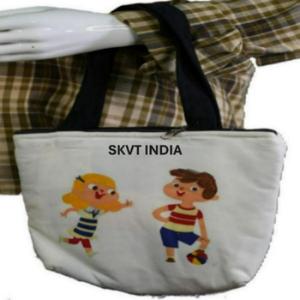 Customized White 100% Cotton Canvas Fashion Foldable <b>Crossbody</b> Zipper Button Closure Adjustable Strap <b>Mini</b> Tote <b>Bag</b> Women Logo - Product Image 3