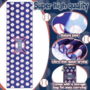 Toallas Personalizadas para Equipos de Béisbol, Impresión Digital, Logotipo y Nombre del Equipo Personalizados, Función de Refrigeración, Tela Personalizada, OEM/ODM, Venta al Por Mayor - Product Image 6