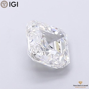 Diamant de laboratoire CVD taille Asscher, couleur D, clarté VS1, 2,00 carats, avec certificat IGI, pour bijoux de mariage et centre de table - Product Image 5