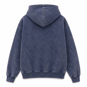 Sweat à capuche unisexe en coton lavé avec impression personnalisée, poche avant, coupe ample, style décontracté, vêtement d'automne - Product Image 6