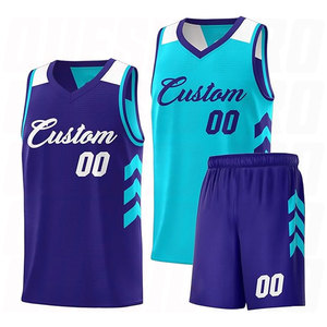 Ensemble d'uniformes de basketball personnalisés en gros avec logo pour adultes et enfants, tailles plus grandes, maillots et shorts, tenue de basketball d'équipe, vêtements de sport par sublimation - Product Image 1