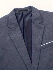 Blazer de Tela de Punto de Velour para Hombre, Talla Grande, Doble Botonadura, Corte Entallado, Antiarrugas, Colores Personalizados, Logotipo Personalizado, para Bodas - Product Image 3