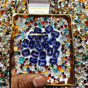 พลอย tanzanite AAA พลอยเจียระไนแบบเหลี่ยมเพชรพลอยหลวมทำเป็นรูปทรงผสมขนาด2-20มม. 200CT ละเอียด - Product Image 1