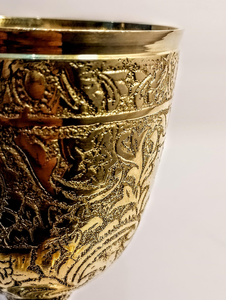Handmade Engraved Brass <b>Wine</b> <b>Goblet</b> Vintage Decorative Brass Chalice Drinking Cup for Home Bar Wedding Restaurant Hotel Party - Product Image 3