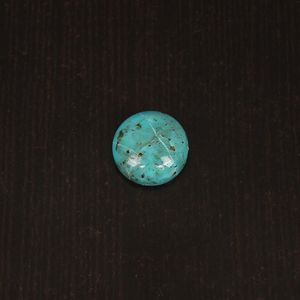 Pierre précieuse cabochon en turquoise naturelle d'Arizona, 6,8 carats, 13x13 mm, ronde, personnalisable pour la fabrication de bijoux - Product Image 3