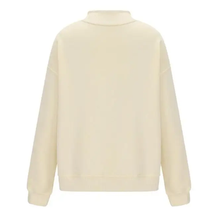 เสื้อสเวตเชิ้ตแขนยาวคอกลมแบบใหม่ขายส่ง ผ้าคอตตอนผสม สำหรับชาวอเมริกัน สีเทา ซิปครึ่งตัวแบบมีฮู้ด - Product Image 2