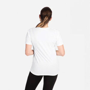 T-shirt femme col rond en coton mélangé de haute qualité, modèle Next Level 6410, blanc - Product Image 2