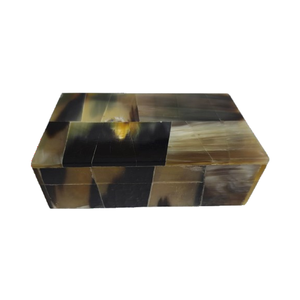 Caja de almacenamiento de cuerno natural Premium hecha a mano, artesanías de madera, cajas de madera y carteles de pared, decoración - Product Image 1