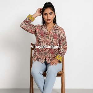 Manteau en coton matelassé style bohème indien, fait main, imprimé floqué, brodé, doux et respirant, collection 2026, prix usine - Product Image 3