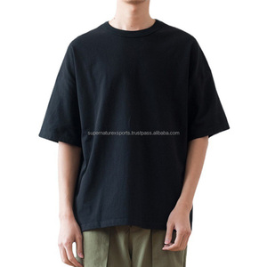T-shirt grande taille personnalisé de haute qualité 260 grammes de coton épais à épaules tombantes vierge pour l'impression de broderie solide Pakistan - Product Image 1