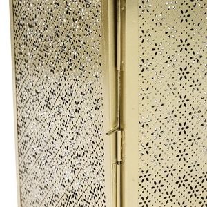 2026 Wholesale Moroccan Style <b>Gold</b> Metal Candle Holder <b>Lantern</b> for Tabletop & Floor Home Decorations - Product Image 5