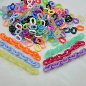 Chaîne murale décorative en résine, maillons larges, style moderne, mélange de couleurs, faite à la main, punk, creuse, grosse et longue, pour la décoration intérieure - Product Image 6