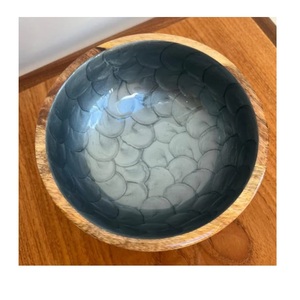 อุปกรณ์จัดเลี้ยงร้านอาหาร ภาชนะบนโต๊ะอาหาร ชุดช้อนส้อมสำหรับสลัด ชามเคลือบลายพิมพ์ใหม่ล่าสุด ชามไม้ ชามอาหารค่ำ - Product Image 5