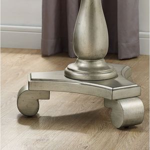 Mesa Auxiliar Redonda de Madera Champagne Rene, Elegantes Mesas de Consola - Product Image 4