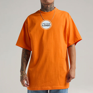 T-shirt unisexe personnalisé OEM, coupe ample, 100% coton peigné, 280 GSM, vierge, avec logo personnalisé - Product Image 1