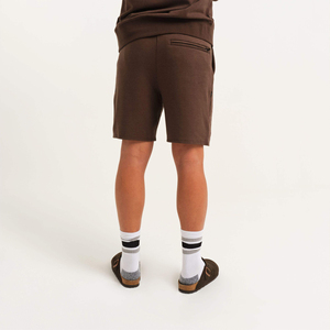 Custom Brown Casual Shorts Men Women Streetwear Cotton Drawstring Waist Soft Comfy Loose Fit Relaxed Summer Lounge Bottoms - Product Image 3