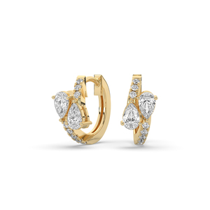 Pendientes de Diamantes Creados en Laboratorio con Corte Pera Brillante de 0.99Ct, Oro de 14K, Joyería Única, Elegante y Ligera para Venta al por Mayor - Product Image 3