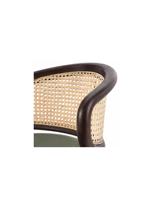 Sillón moderno tapizado en madera con patas de madera, asiento y respaldo cómodo, diseño minimalista para muebles de sala de estar - Product Image 6