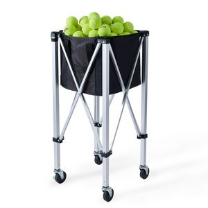 Carrello Portapalle da Tennis Pieghevole in Lega di Alluminio Leggero, Capacità 150 Palline, con Ruote Rimovibili - Product Image 5